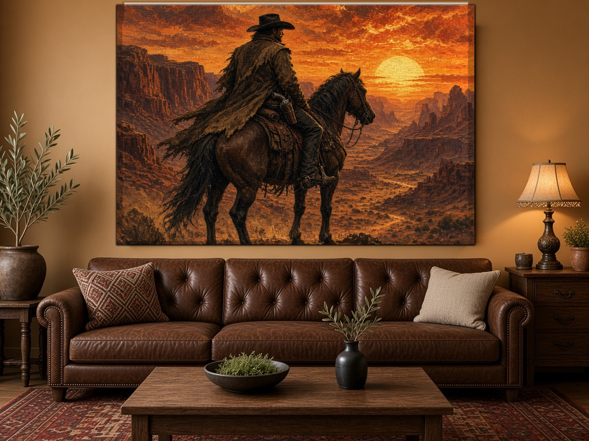Red Dead Duvar Örtüsü — yatay, salon duvarında