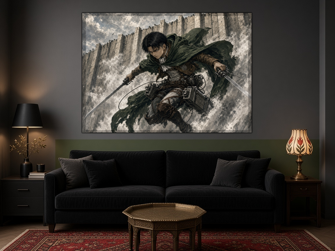 Levi Ackerman Duvar Örtüsü — yatay, salon duvarında