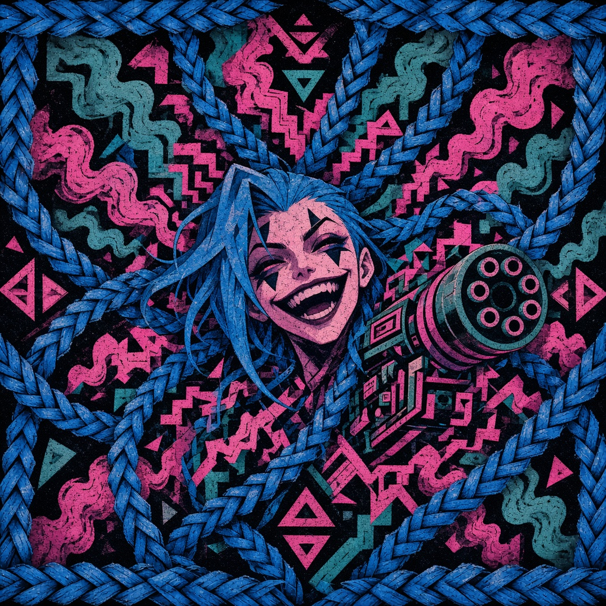 Jinx Duvar Örtüsü — tasarımın tamamı