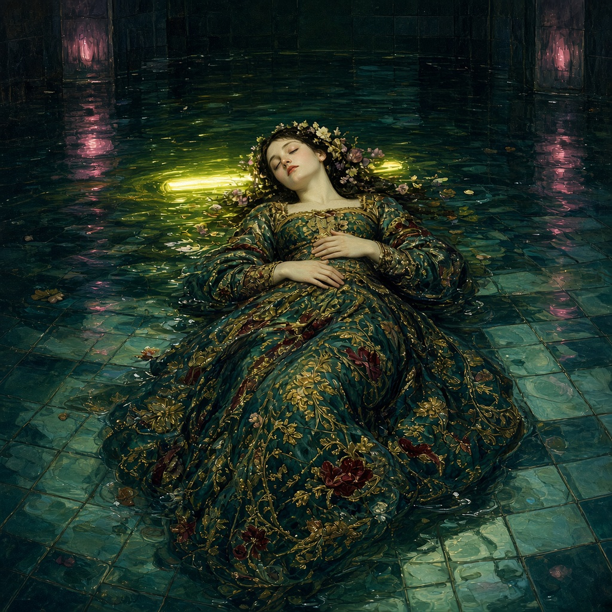 Ophelia Metro Duvar Örtüsü — tasarımın tamamı