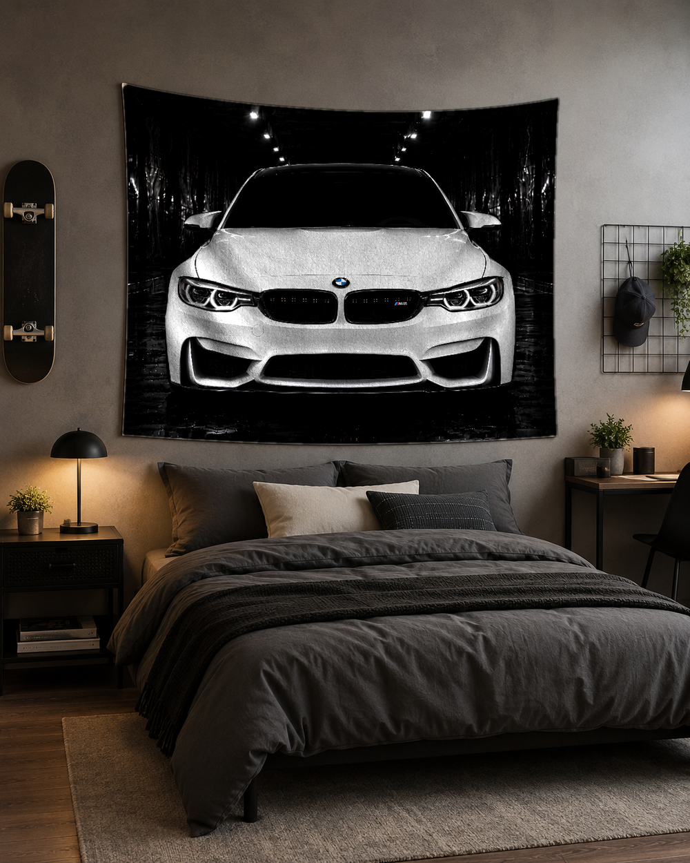 BMW M4 Duvar Örtüsü — Garaj & Oyun Odası Dekoru