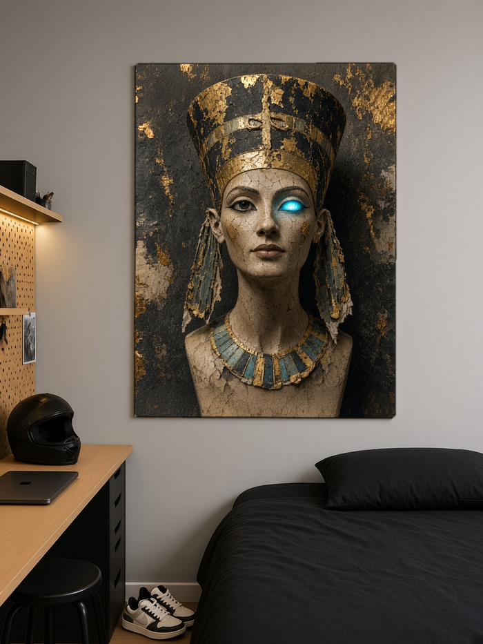 Nefertiti Mavi Göz Duvar Örtüsü