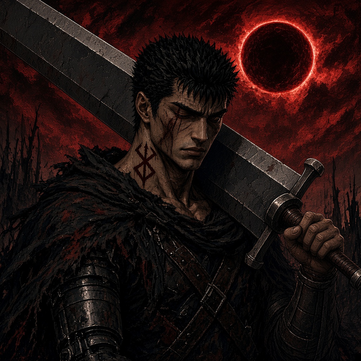 Guts Berserk Duvar Örtüsü — tasarımın tamamı