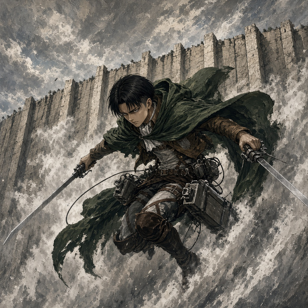 Levi Ackerman Duvar Örtüsü — tasarımın tamamı