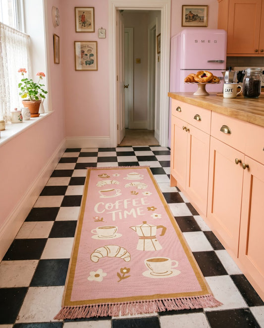 Coffee Time Pastel Pembe