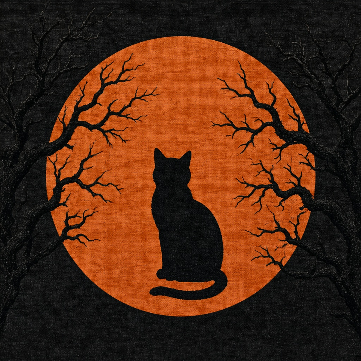 Kara Kedi Kırlent Kılıfı — arka yüz