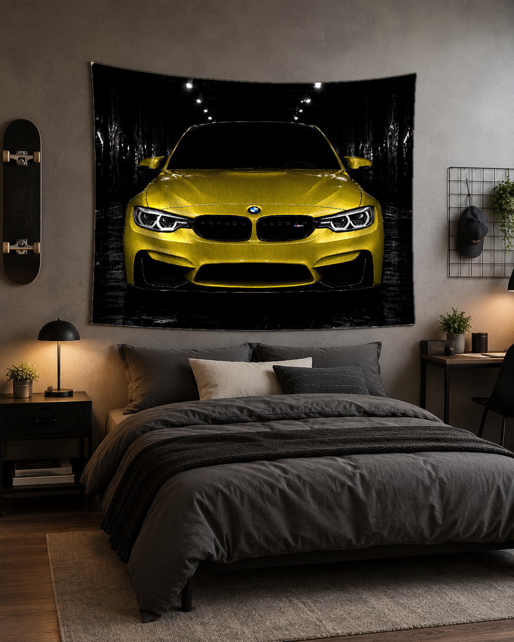 BMW M4 Duvar Örtüsü — Garaj & Oyun Odası Dekoru